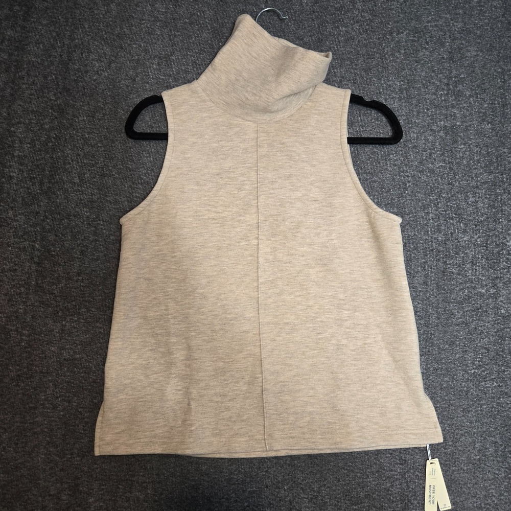 OGL‎ Wool Blend Soft Cozy Heavyweight Sleeveless Turtleneck Top Size Small
